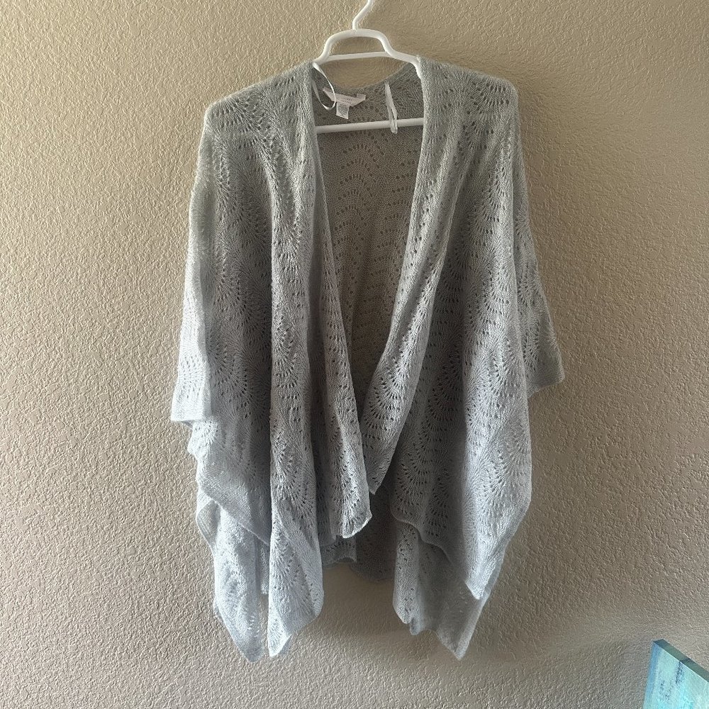 LC Lauren Conrad Light Gray Knit Wrap